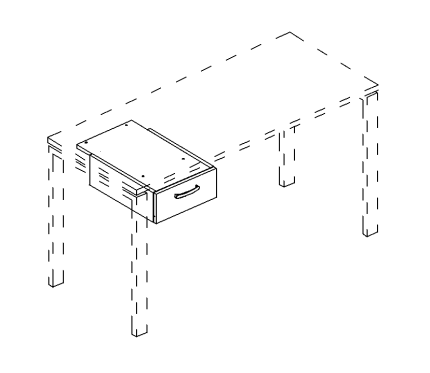 Тумба подвесная 1-ящичная (для стола 80) мокко премиум
