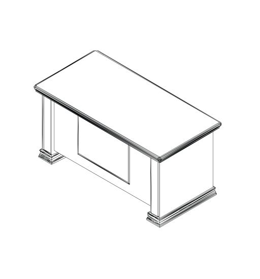 Стол руководителя темный дуб