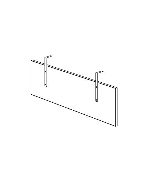 Защитная панель для стола длиной 200 см бетон